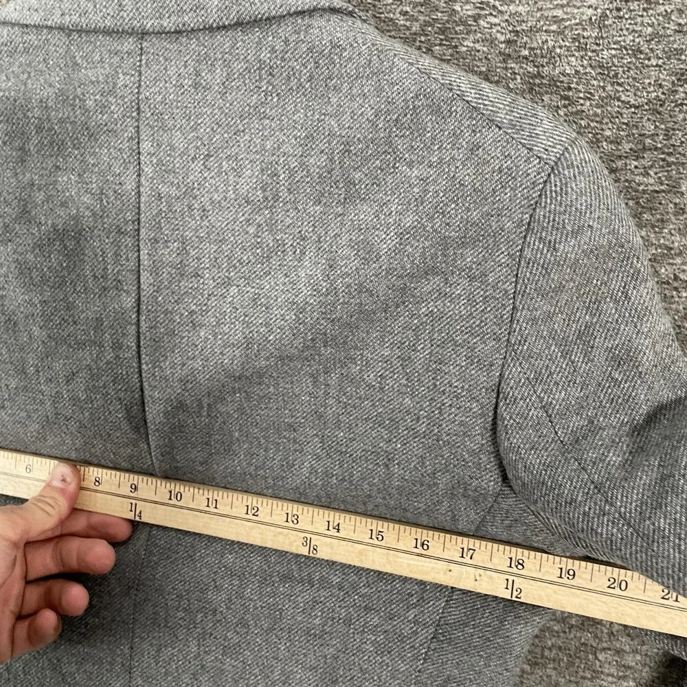 Jack Victor Blazer Mens 36 Gray Herringbone Wool Cashmere Sport Coat Gilet Liner
